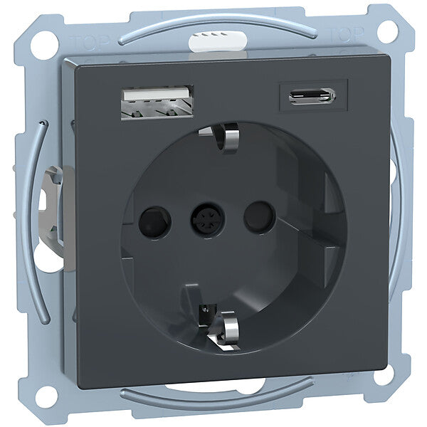 Merten Schuko Steckdose mit USB Ladegerät MEG2367-0414